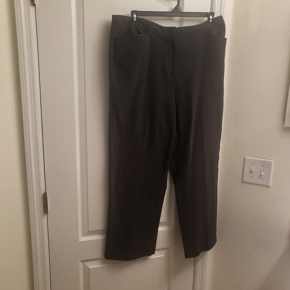 Style & Co. Black Herringbone Straight-Leg Pants